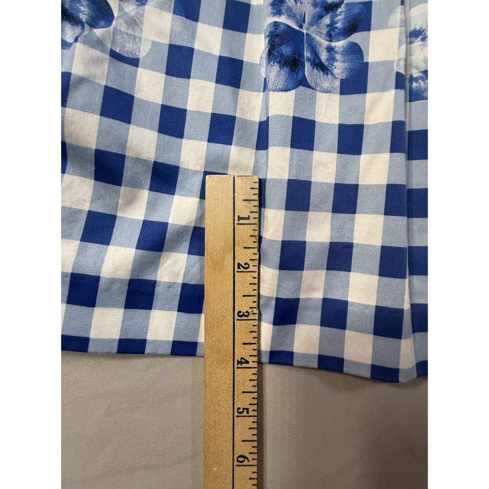 Talbots Women's Sleeveless Knee Length Blue/White Checked Dress Size 2 - Picture 6 of 12